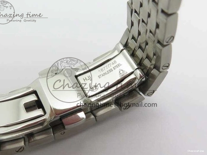 0409 HighQuality De Ville Chronograph SS OMF 1:1 Best Edition White Dial On SS Bracelet A 8151